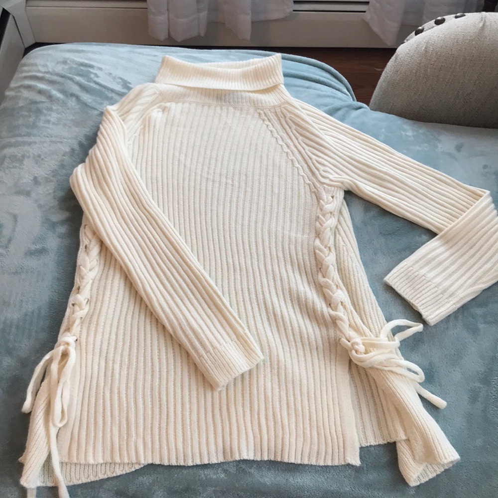 Cream turtle neck sweater